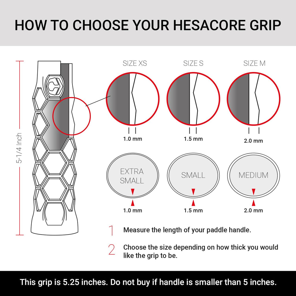 Hesacore Pickleball Paddle Grip - Pickleball Grip, Comfortable Grip For Tennis Elbow, Increased Grip Strength, Less Vibrations,