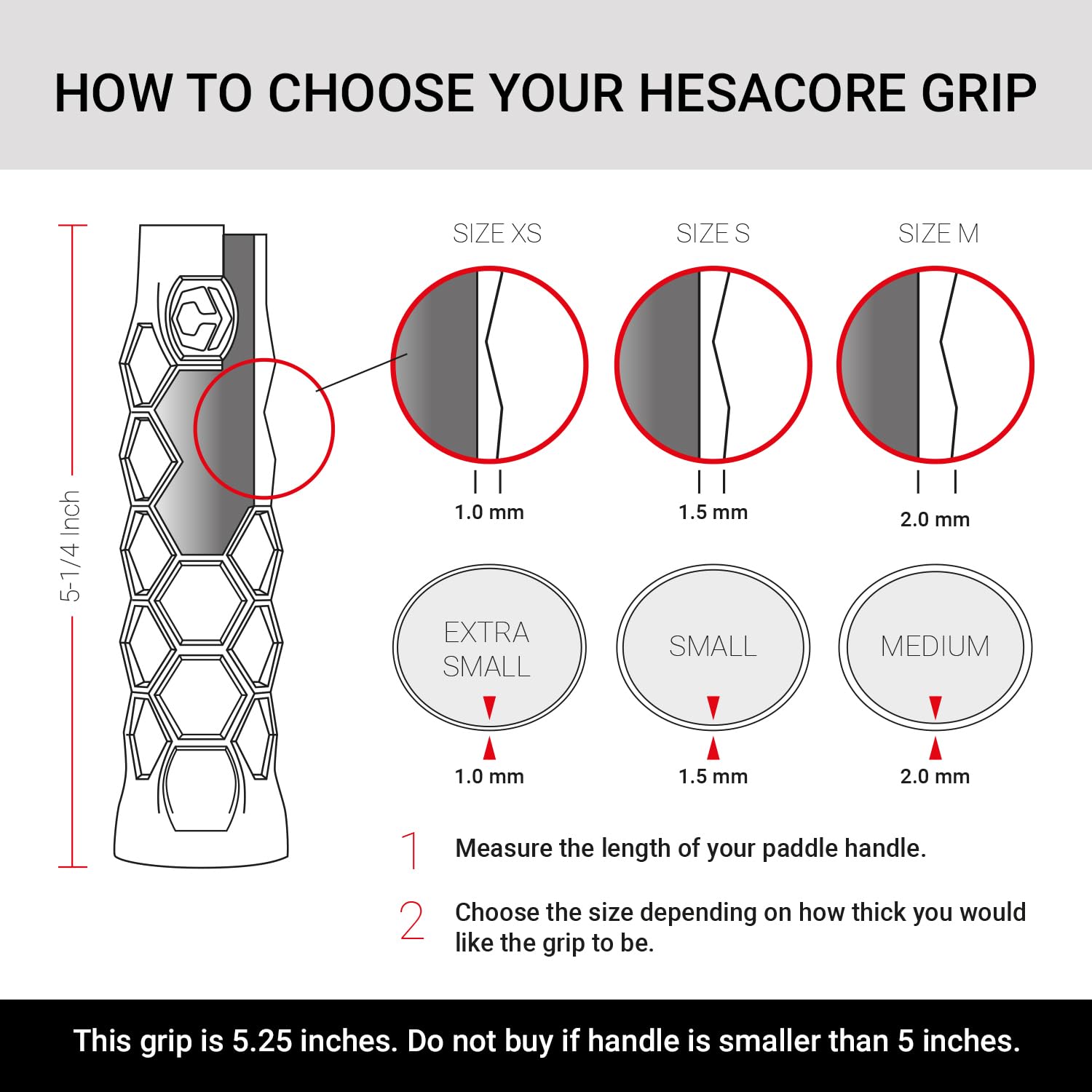 Hesacore Pickleball Paddle Grip - Pickleball Grip, Comfortable Grip For Tennis Elbow, Increased Grip Strength, Less Vibrations,