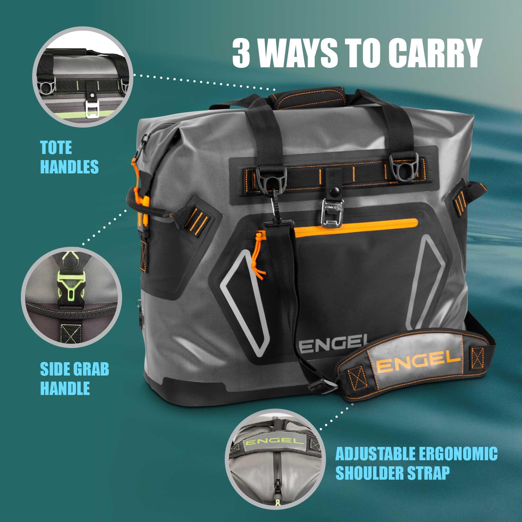Engel Hd30 High-Performance Soft Sided Tote Cooler - Durable, Leak-Proof, Portable Ice Chest For Camping, Fishing, Tailgating &