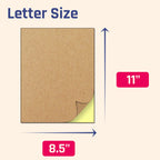 30 Sheets, Kraft Sticker Paper Labels, Laserinkjet Printing - Letter Size (85 X 11)