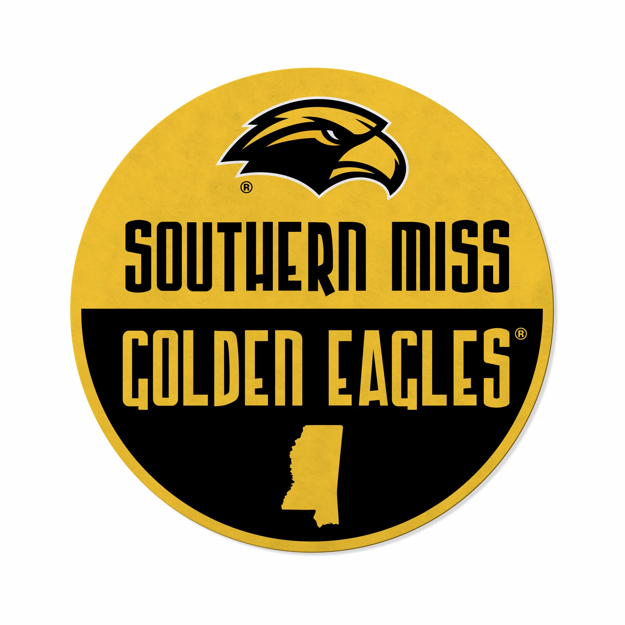 Rico Industries Ncaa Southern Mississippi Golden Eagles Classic Shape Cut Pennant - Home And Living Room D  Cor - Soft Felt Ez T
