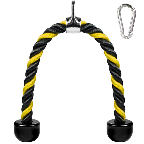 AWEFRANK Triceps Rope Cable Attachment Gym Pull Down Rope, 27 & 36 Inch with 4 Colors, Easy to Grip & Non-Slip Cable Machine Pul