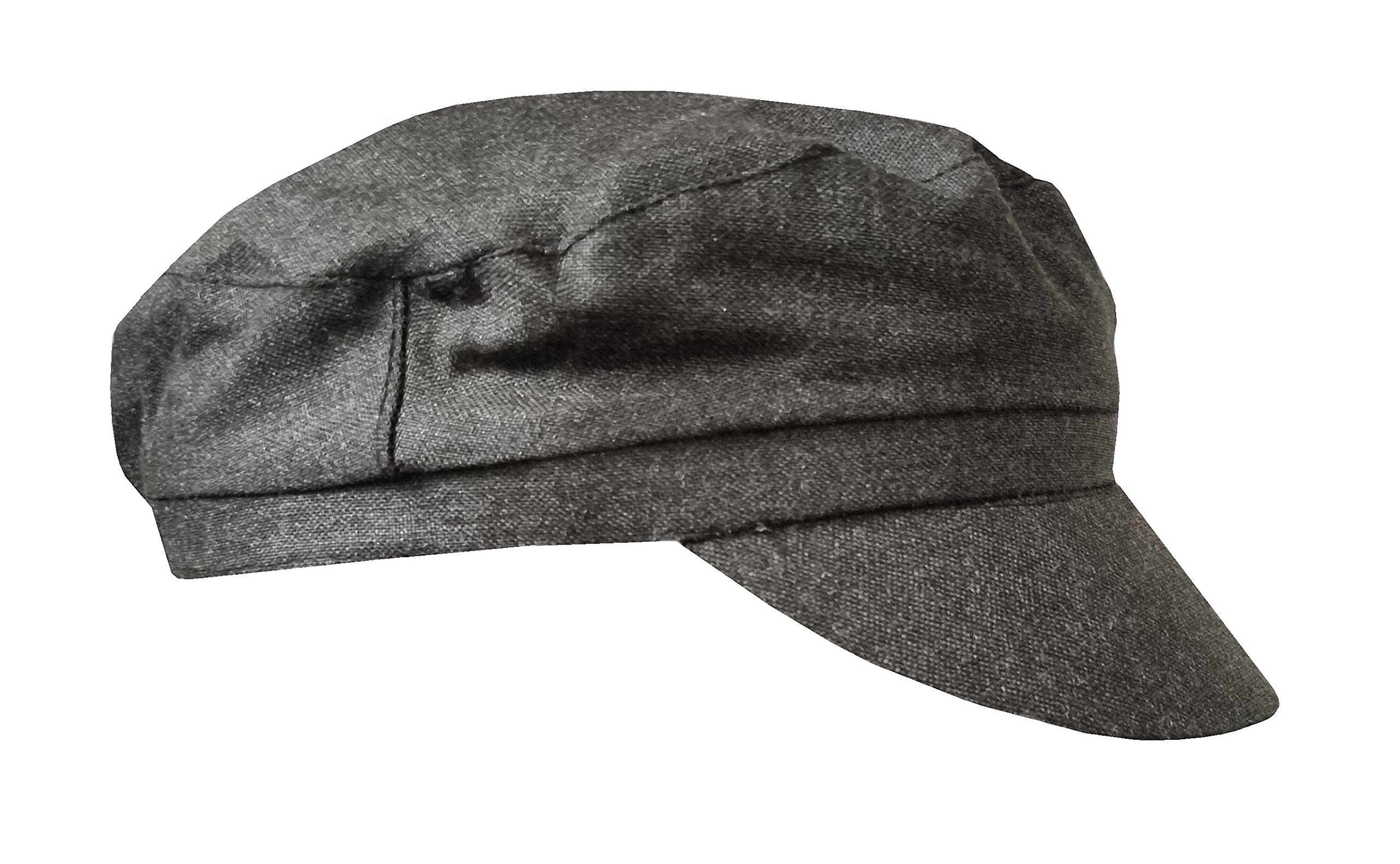 Poshing Fiddler Brown Captain Flat Vintage Short Peak Stylish Trendy Golf Sports Caps Low Brim Hat