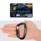 Heavy Duty Carabiner Clips 12Kn Aluminum D Ring Auto Locking Caribeaner Hooks