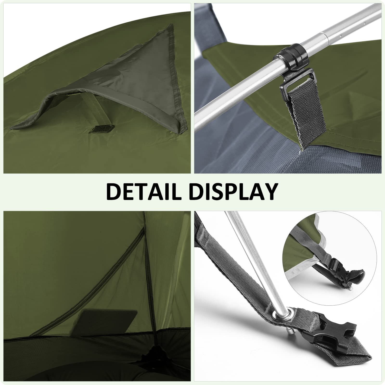 Bessport Camping Tent 1 Person Tent Waterproof Two Doors Backpacking Tent Easy Setup Lightweight For Outdoor, Hiking Mountaineer