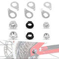 Urkupoo 12PCS Bicycle Axle Nuts and Safety Washers, 3 Size M8 M9.5 M10 Bike Wheel Nuts Kit, Black Silver Bike Axle Nuts Washers 