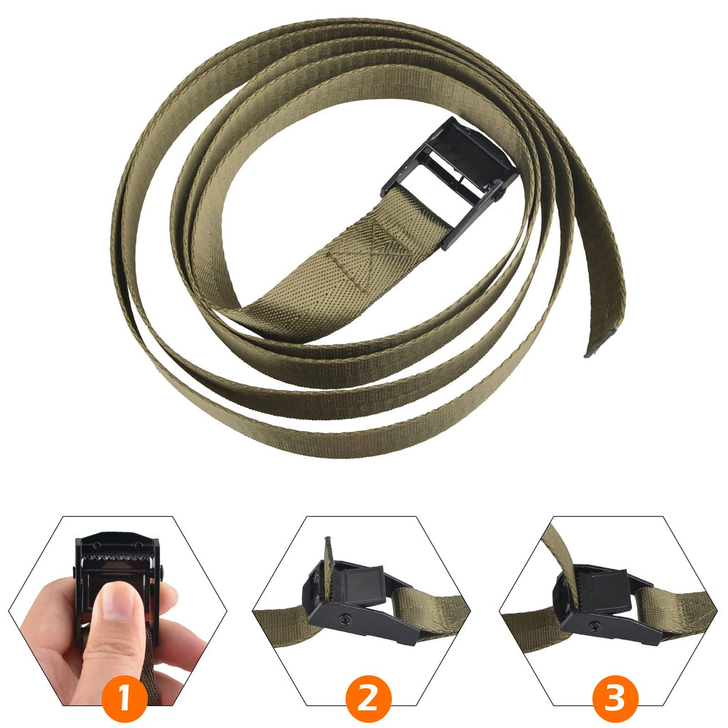 Triwonder Cinch Tie Down Strap Lashing Straps Heavy Duty Nylon Straps With Cam Buckles For Cargo, Trucks, Boat, Motorcycle,Sup,