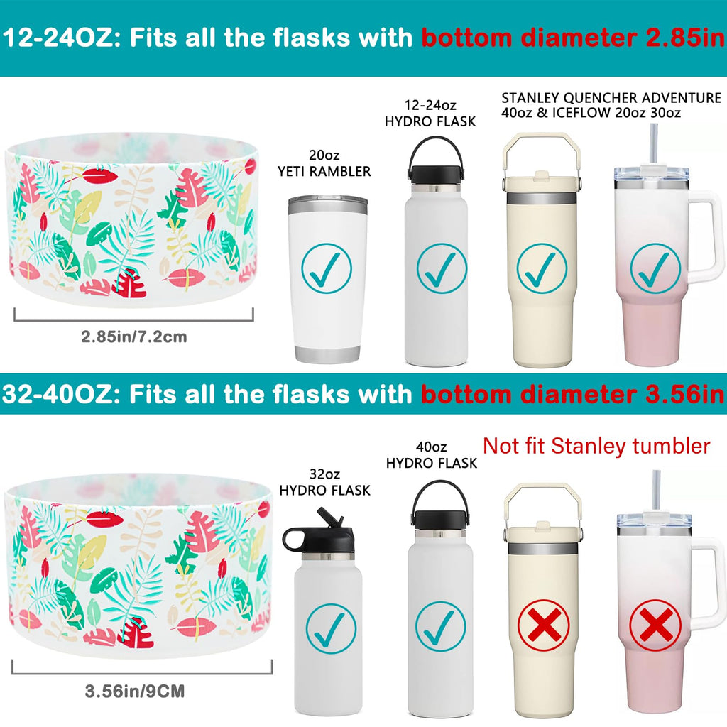 Heyskay Protective Flask Silicone Boot Cover Base 32Oz 4Oz For Hydro Flask Water Bottle Accessories Yeti, Simple Modern,Takeya,M