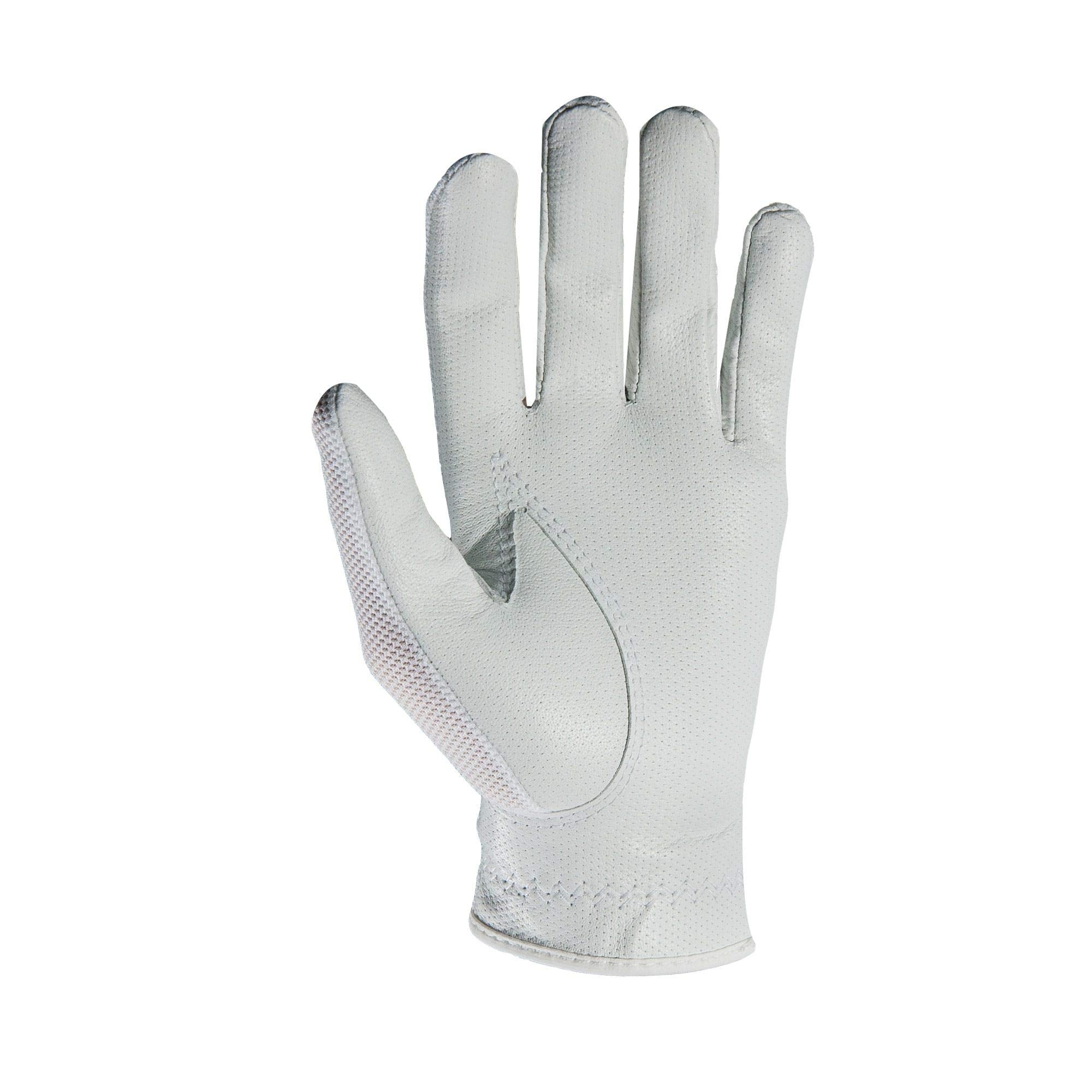 Footjoy Womens Stacooler Golf Glove, Pearl Medium, Worn On Left Hand