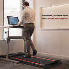 Walking Pad,Max 2.5 Hp Portable Under Desk Treadmill,265Lbs Capacity Installation-Free Small Treadmills For Home & Office,Remote