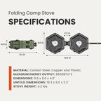 Cofiyard Propane 2-Burner Camping Stove With Carrying Bag And Gas Stove Pressure Regulator, Camping Essentials Folding Camp Stov