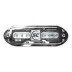Shadow-Caster Scm-6 Led Underwater Boat Light - Great White - 316 Stainless Steel Housing - Polycarbonate Lens - Ip68 Fully Subm