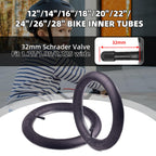Calpalmy 28 X 1.75/1.95/2.125 Road/Mountain Bike Replacement Inner Tubes Schrader Valve 32Mm For Road Bikes With Tire Size Of 28