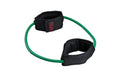 Spri Xercuff Leg Resistance Band Exercise Cord With Non-Slip Padded Ankle Cuffs, Green, Light