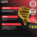 Opro Gold Level Mouthguard, Adults And Junior Sports Mouth Guard, Featuring Revolutionary Fitting Technology For Boxing, Lacross