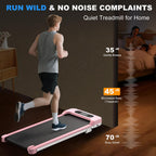 Walking Pad Treadmill - 2.5Hp Low Noise Treadmill Small, Incline Treadmills, Portable Compact Walking Pad For Home Office, Remot