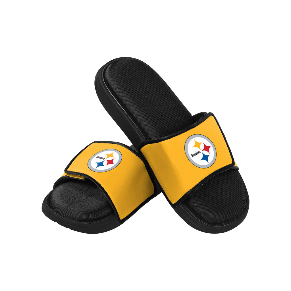 FOCO Pittsburgh Steelers NFL Mens Foam Sport Slide - L