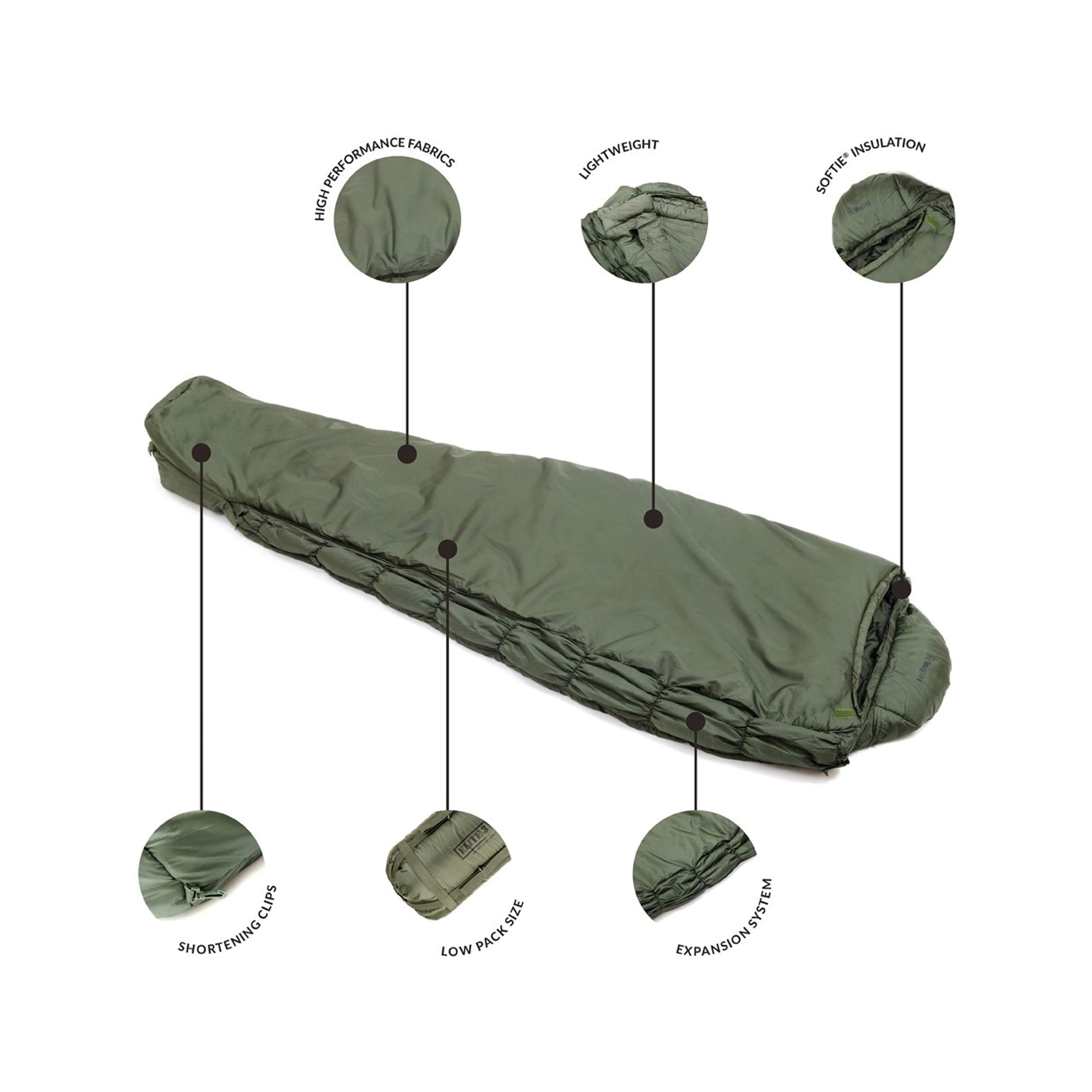 Snugpak Softie Elite 1 Sleeping Bag, 47 Degree, Expanda Panel System For Extra Space, Olive