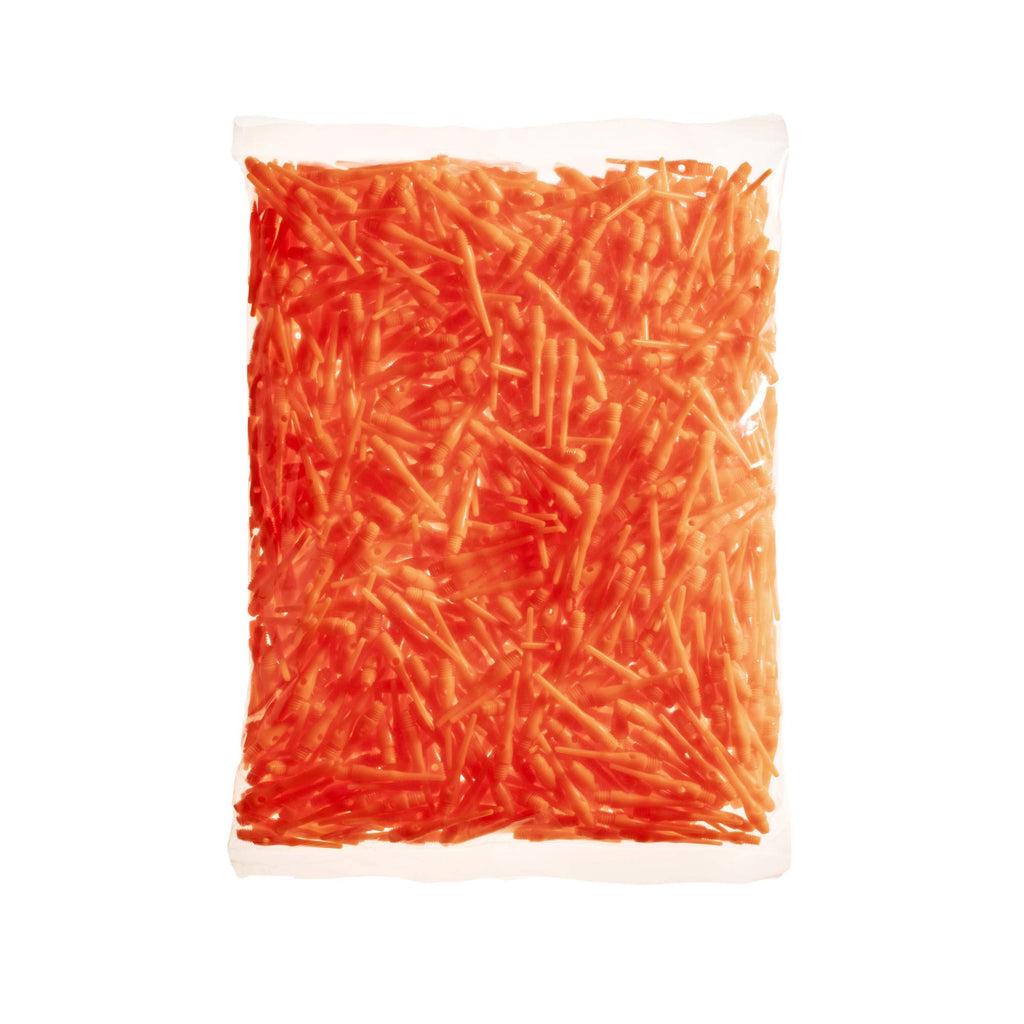 Viper Dart Accessory: Tufflex III 2BA Thread Soft Tip Dart Points, Neon Orange, 1000 Pack