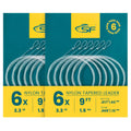 Sf 12 Pcs Pre Tied Loop Fly Tapered Leader Nylon Fly Fishing Trout Leader Line 9Ft-6X