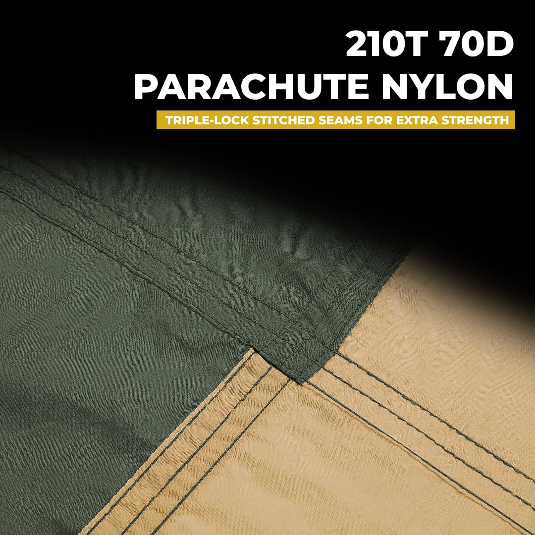 Grand Trunk Double Deluxe Parachute Nylon Hammock - 500Lb Capacity Camping Hammock, 10.5X6.5Ft, Lightweight & Durable (Cabo)