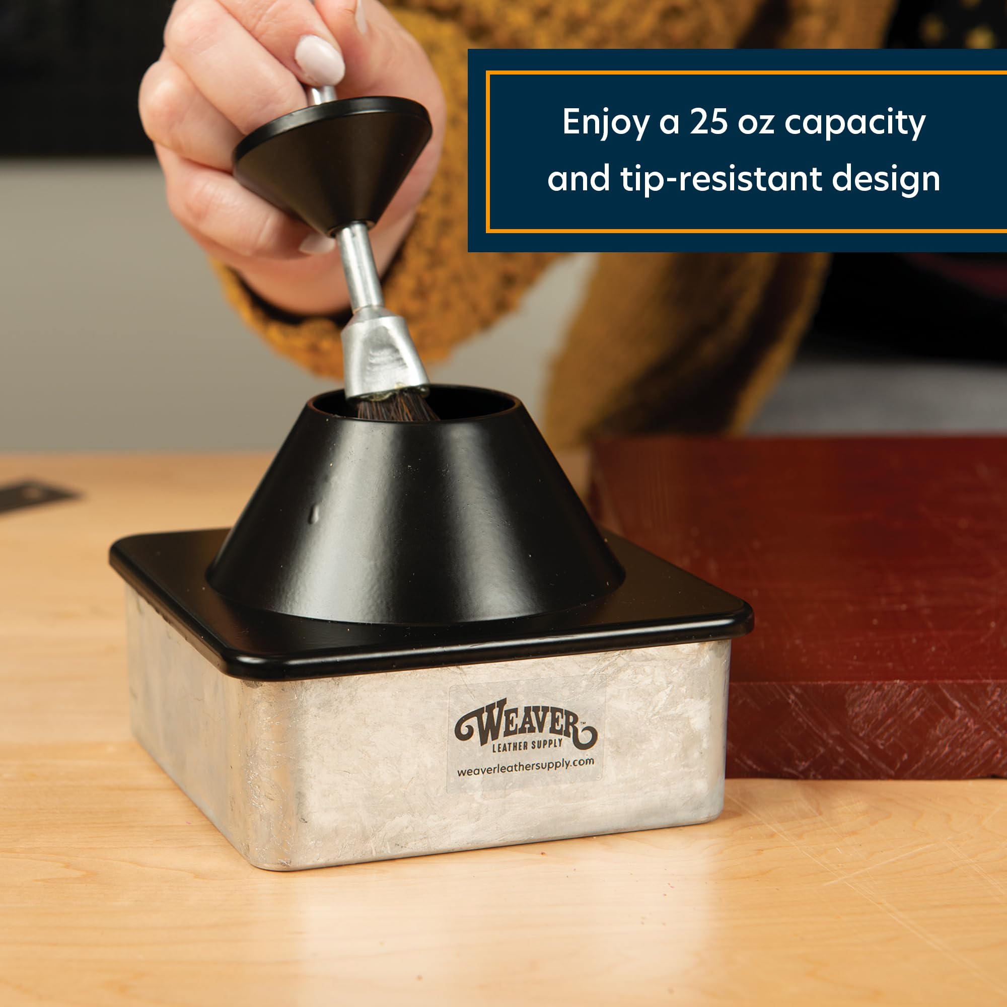Weaver Leather Glue Pot , Black