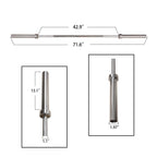 Fitvids Olympic Bar For Weightlifting And Power Lifting Barbell, 700-Pound Capacity, 6-Foot, Chrome