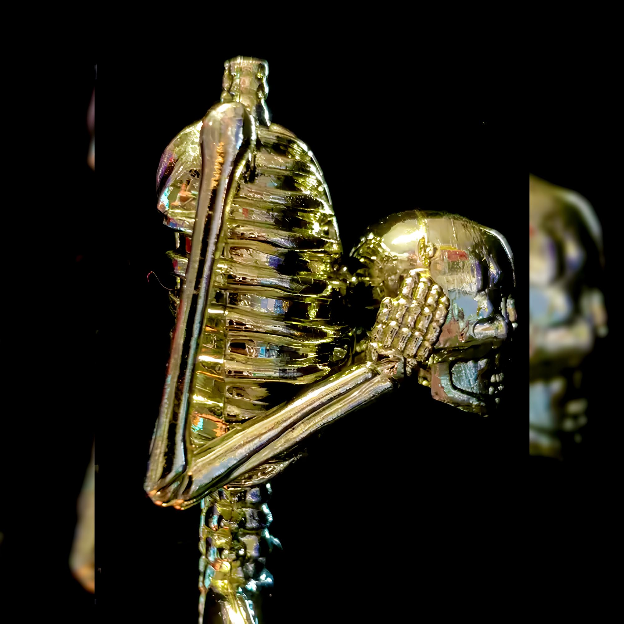 Amscan Ultimate Gold Best Costume Skeleton Plastic Trophy - 9.5''X3'', 1 Count - Durable & Unique Design - Perfect For Awarding,