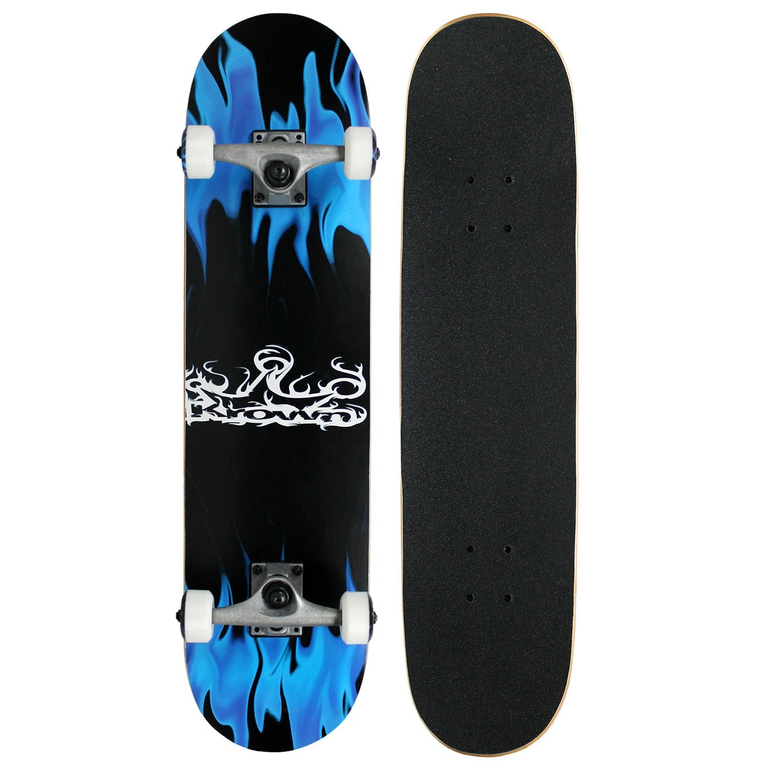 Krown Krrc-27 Rookie Complete Skateboard,Blue Flame,Os