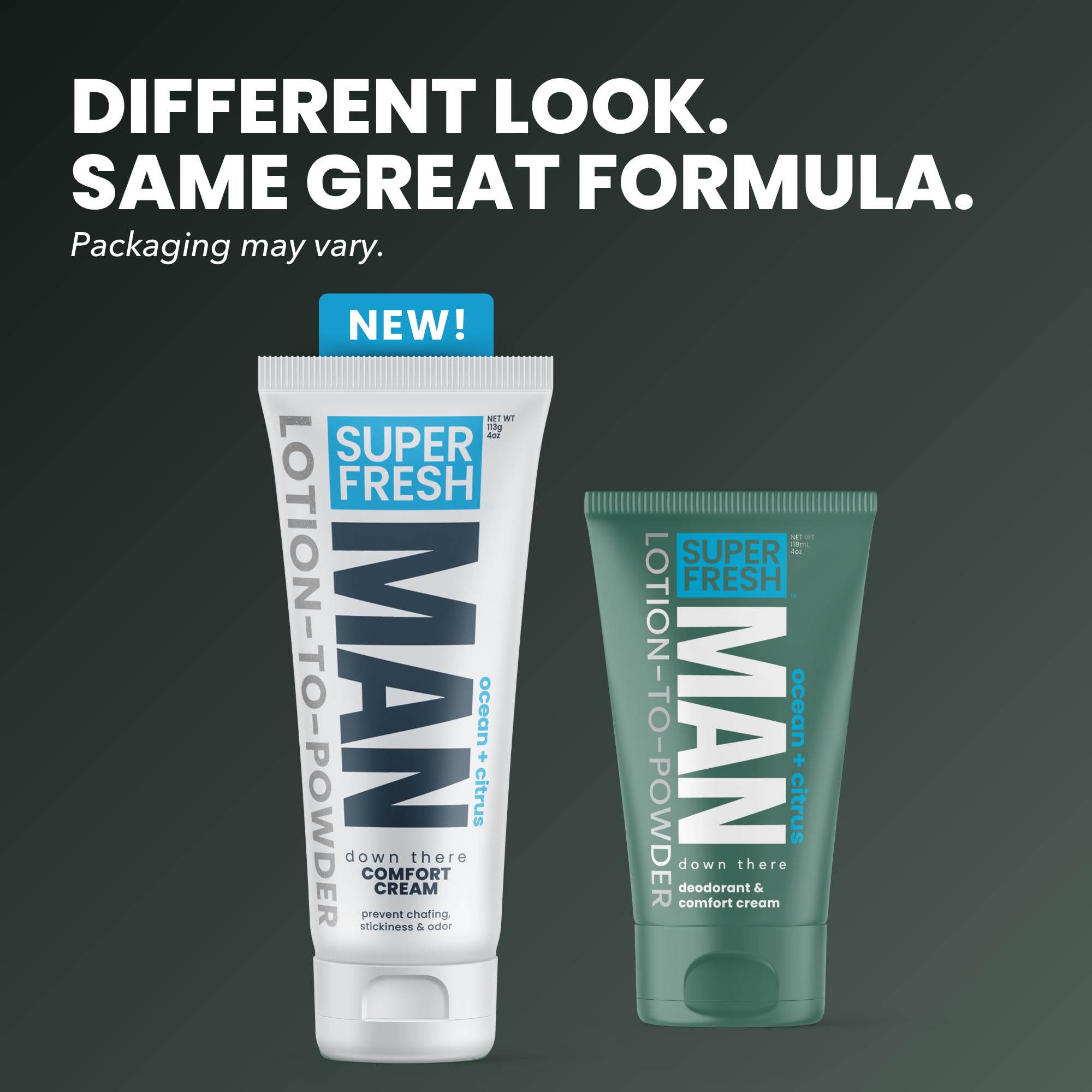 Super Fresh Ball Deodorant Powder Lotion Comfort Cream For Man Parts Groin Butt And Body Hygiene Controls Odor Stops Chafing And
