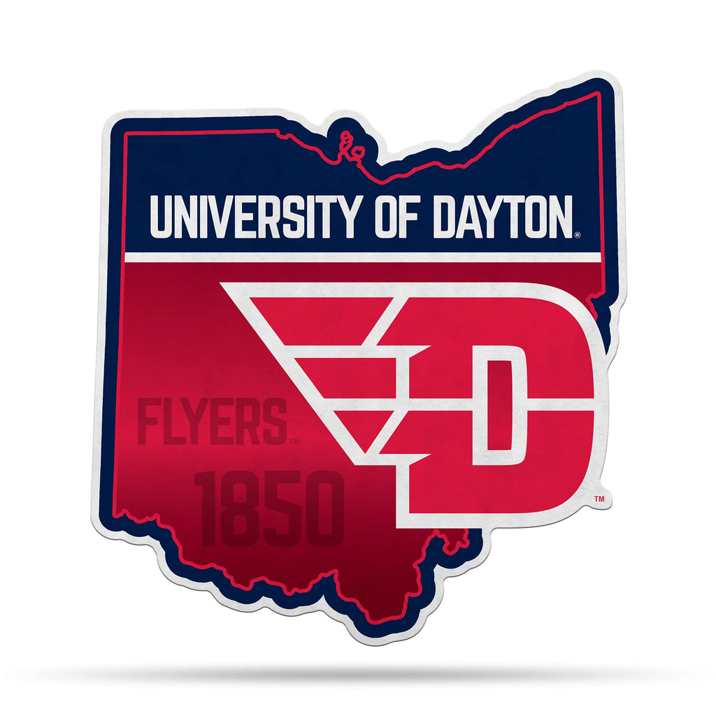 Rico Industries Ncaa Dayton Flyers State Shape Shape Cut Pennant - Home And Living Room D  Cor - Soft Felt Ez To Hang