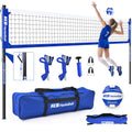 Haokelball Outdoor Volleyball Net Set for Backyard, 32FT Regulation, 3-Level Adjustable Height & Anti-Sag Tension System, Heavy 