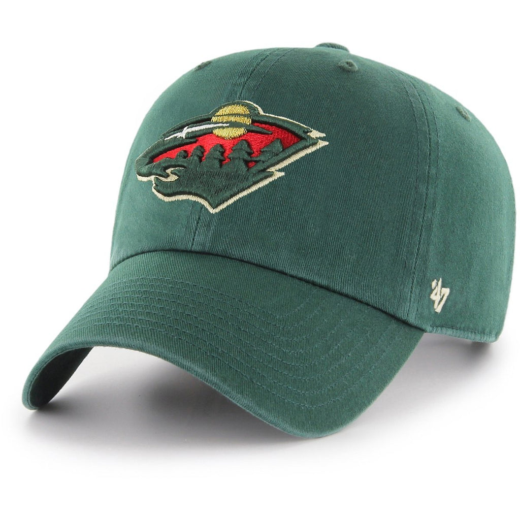 Nhl Minnesota Wild Clean Up Cap, One Size, Dark Green