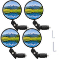 Handlebar Bike Mirror, 4pcs Bicycle Rearview Mirrors Set, HD Safety Bike Rear View Mirror, Adjustable Handlebar Mounted Convex M