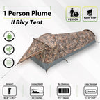 Geertop Ultralight Backpacking Single Person Tent Waterproof Camping 1 Man Bivy Tent For Outdoor Camp, Hiking Travel