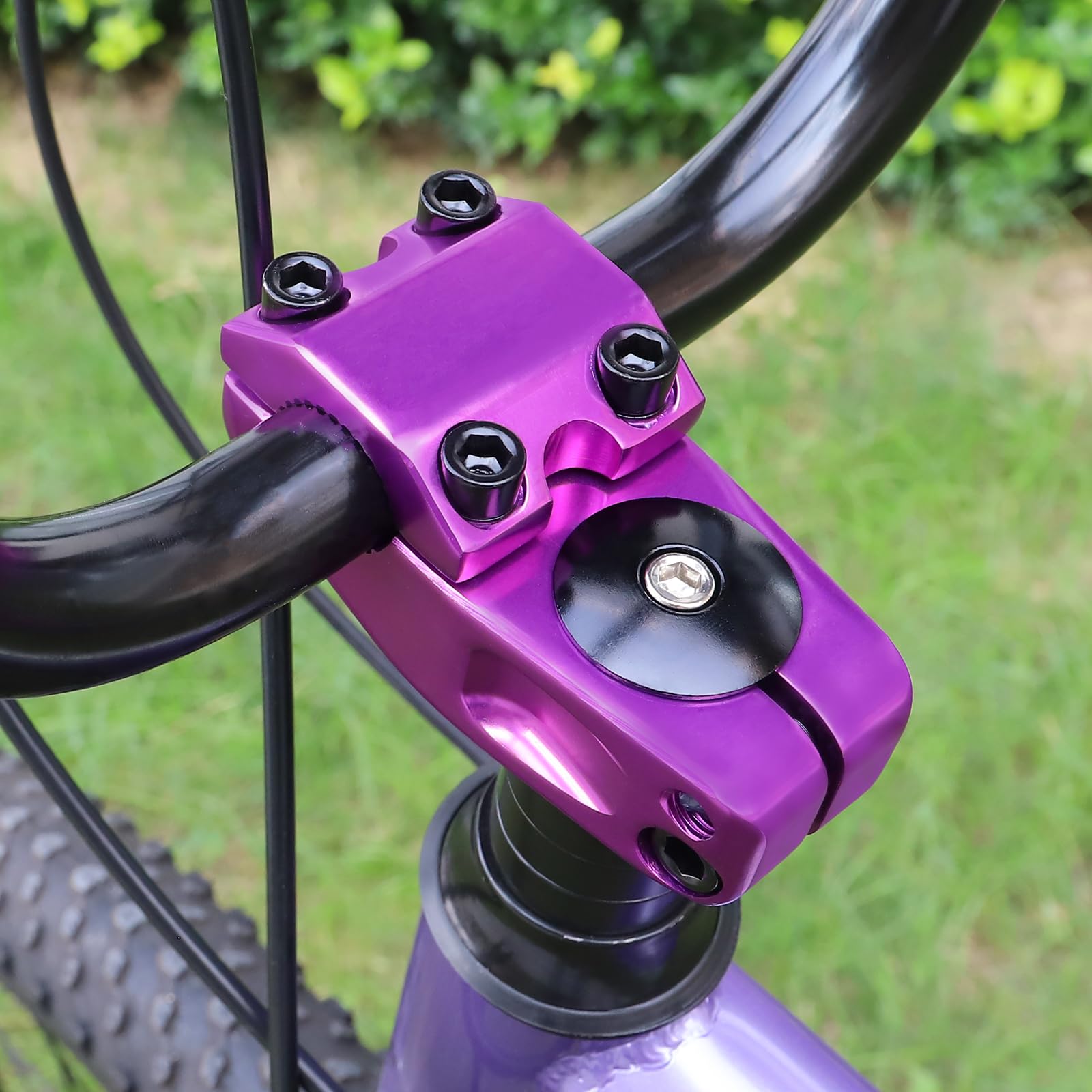 Makelen Bike Stem For Bmx Bike Aluminum Alloy Fixed Gear Bicycle Stem Bright Purple