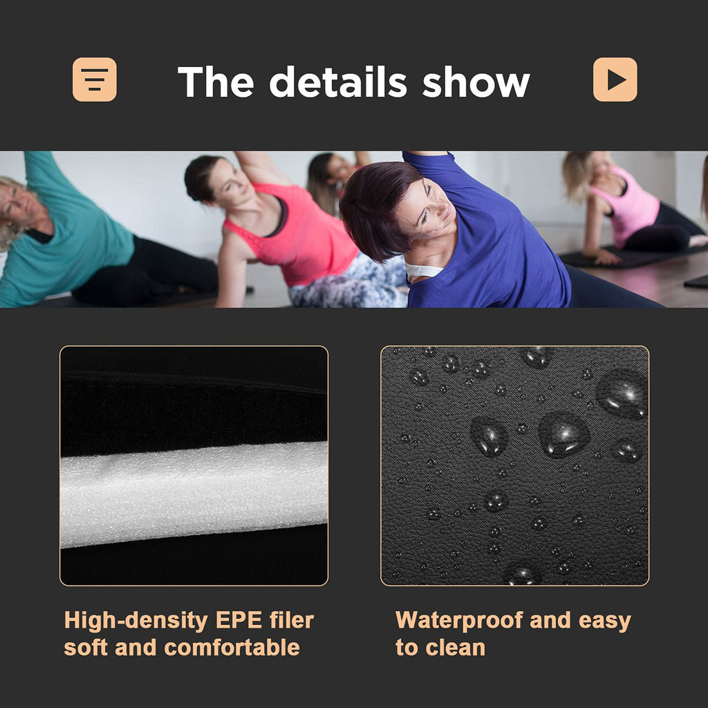 Gymnastics Tumbling Mats Portable Gymnastics Mat 3 Folding Tumbling Mat 2x6x1.6Thick Yoga Mat PU Leather Exercise Mat with Car