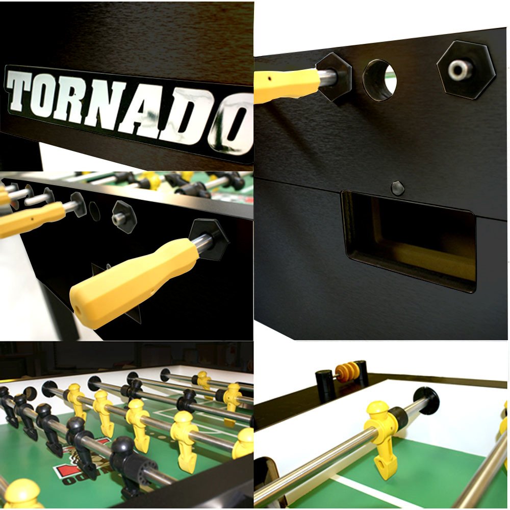 Tornado Tournament 3000 Foosball Table - Made In The Usa - Commercial Quality For The Home - Incredible Table Soccer Game (3 Man