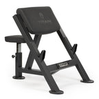 Titan Fitness Seated Preacher Curl Bench, Max Load 250 Lb, Bicep Curl Support Training, Isolated Barbell Dumbell Ez Curl Special