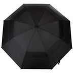 Totes Automatic Open Extra Large Vented Canopy Golf Stick Umbrella, Black