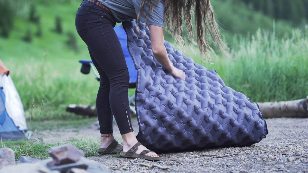 Hammaka Pammock Sleeping Pad That Converts Into An Inflatable Hammock - Great For Camping, Backpacking, Hiking - Airpad, Carry B