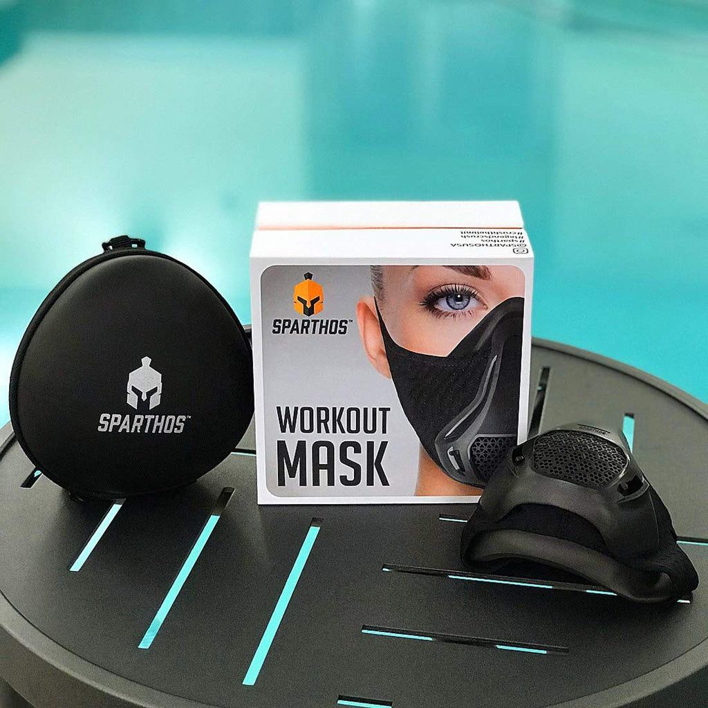 Sparthos Training Mask High Altitude Mask - For Gym Sport Workouts, Running, Biking, Elevation, Working - Athletic Exercise Work