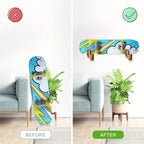 Bijun Skateboard Wall Mount, Snowboard Wall Mount, Horizontal Skateboards Display Rack, Longboard Skateboard Storage Hanger Stan