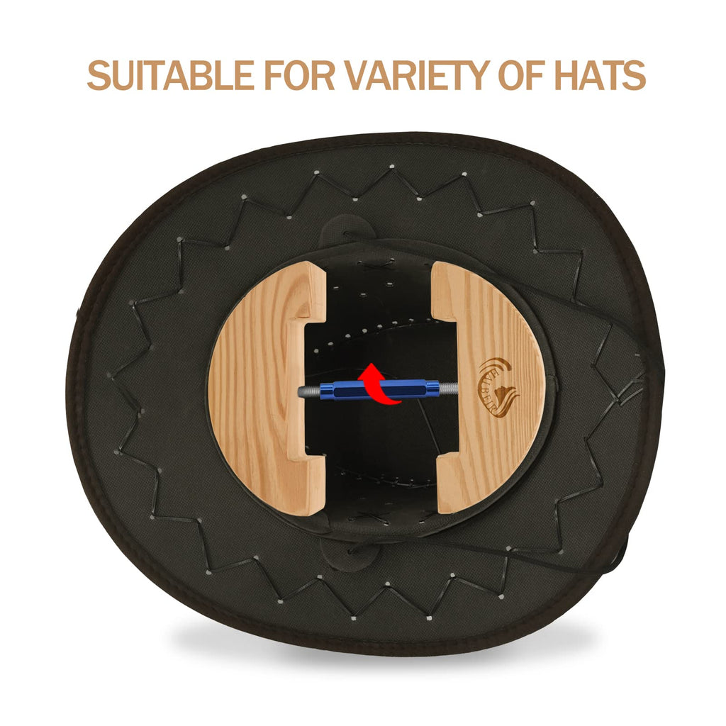 Haibeir Hat Stretcher - Heavy Duty - One Size Fits All Hat& Three Color Adjust From 6-1/2 To 9-1/2 (Blue)