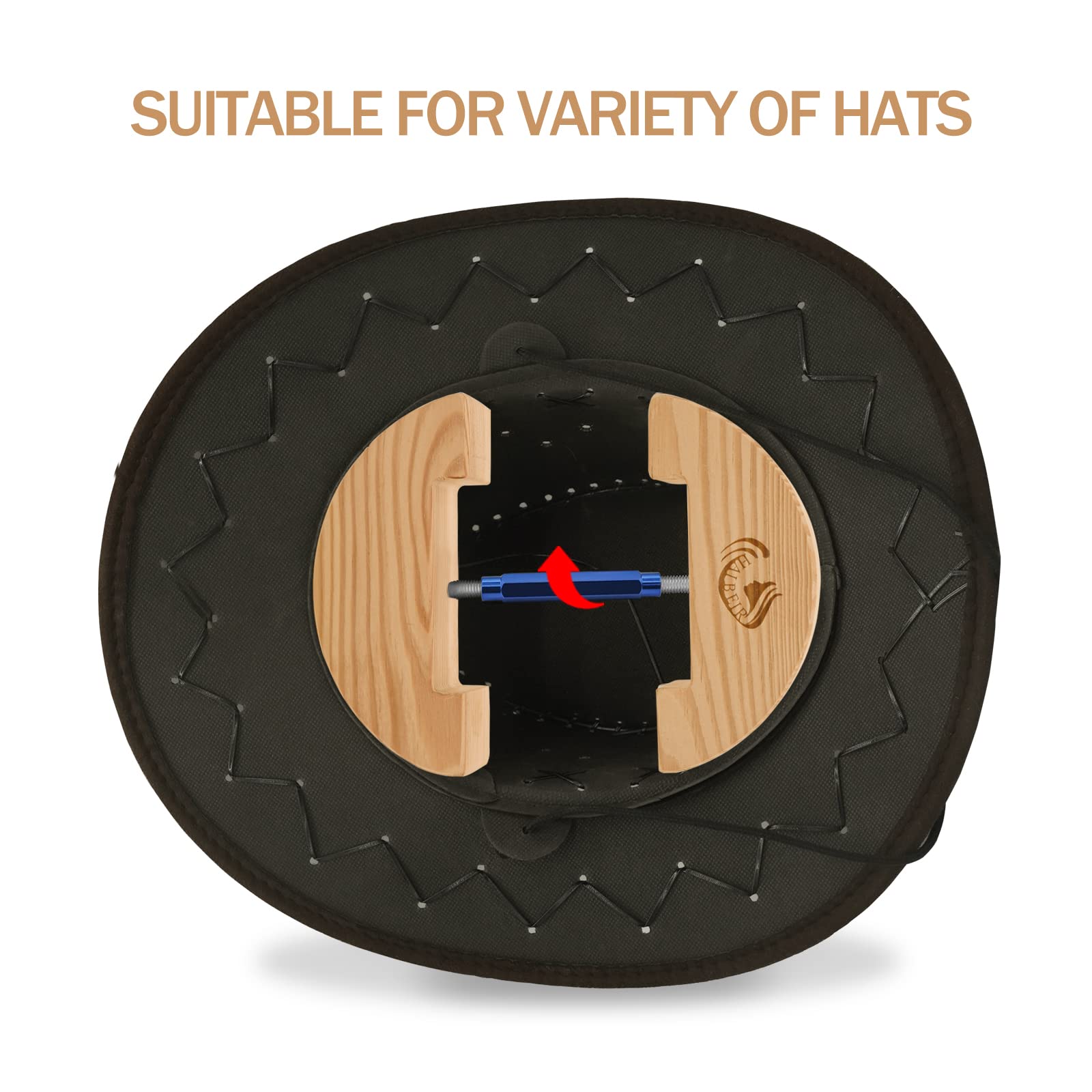 Haibeir Hat Stretcher - Heavy Duty - One Size Fits All Hat& Three Color Adjust From 6-1/2 To 9-1/2 (Blue)