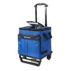 Columbia Crater Peak Wheeled Cooler - 50 Can Rolling Cooler - Blue Collapsible Cooler With Super Foam Insulation And Foldable Al