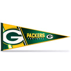 Rico Industries Nfl Football Green Bay Packers Primary 12'' X 30'' Felt Wall D  Cor Pennant - Great For Home/Bed Room/Man Cave D