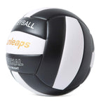 Runleaps Volleyball Waterproof Indoor Outdoor Volleyball For Beach Game Gym Training Official Size 5 (Blackwhite)