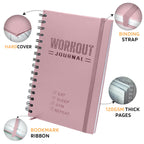 Hardcover Fitness Journal Workout Planner For Men & Women - A5(5.7'' X 8.3'') Sturdy Workout Log Book To Track Gym & Home Workou