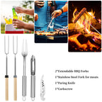 Camping Cooking Utensils Set, Stainless Steel Grill Tools, Camping Bbq Cookware Gear And Equipment For Travel Tenting Rv Van Pic